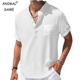 Camisa Masculina Casual de Linho: Estilo, Conforto e Versatilidade para o Verão!