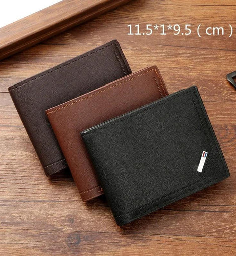 Elegância Compacta: Carteira Masculina Curta de Couro Fosco com Design Versátil e Sofisticado