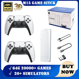 Console de Jogos Portátil Game Stick: Mais de 20.000 Jogos Retrô com Controles Sem Fio e Saída HD