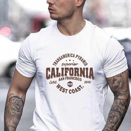 Camiseta Masculina 100% Algodão Estilo Esportivo