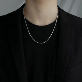 Corrente Masculina Snake Style em Prata